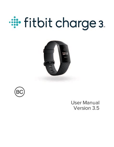 Fitbit Charge 3 User Manual.
